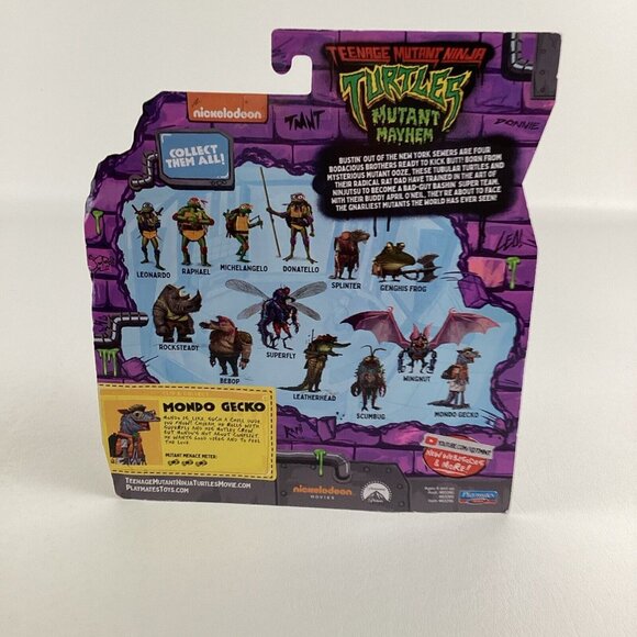 Teenage Mutant Ninja Turtles Mutant Mayhem Mondo Gecko 4" Action Figure 2023 New - Picture 3 of 7